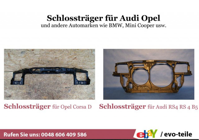 Schlossträger für Audi, Opel, Mini Cooper, BMW und viele andere Automarken - Auto Teile - Görlitz