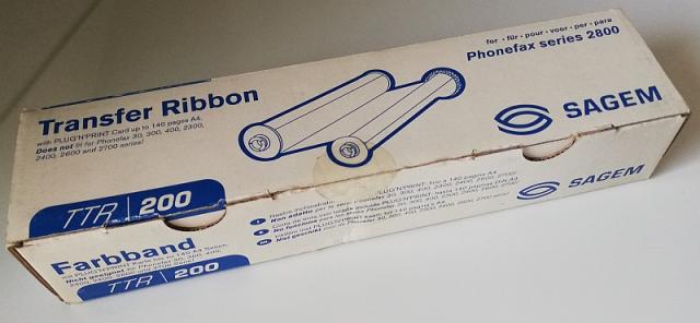 TTR200,200 original Druckfolie Sagem Phonefax 2800 2840, ca. 140 Seiten, + Chip - Telekommunikation - Ahrensburg
