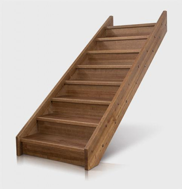 FREITRAGENDE TREPPEN ZUR SELBSTMONTAGE TYP U, L MASSIVHOLZ EICHE ESCHE BUCHE - Handwerk Hausbau Garten - Görlitz