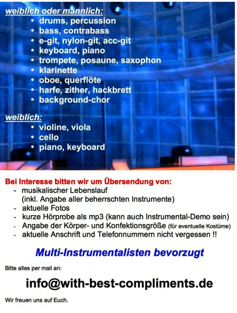 Musiker/ Innen gesucht    Riesa und Umgebung - Musik - Berlin