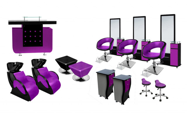 Schwarz-lila Friseurmöbel - Moebel Haushalt - Berlin