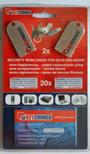 Schlüssel-und Wertsachen-Finder-Set   KeyCorner  weltweit - Auto Zubehoer - Dresden