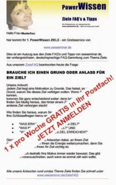 Jetzt ganz smart Ziele erreichen - GRATIS abo Woche für Woche - Lernen Lehren Lesen - Fürth