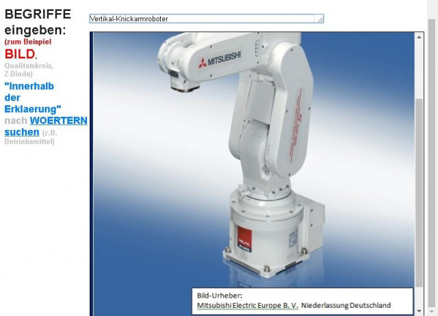 Bilderglossar mechatronik: handhabungstechnik robotik aktorik sensorik - Lernen Lehren Lesen - Seligenstadt