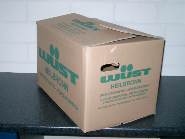 Umzugskartons, 1 x gebraucht, Breite 37cm, Länge 55 cm, Höhe 33 cm - Moebel Haushalt - Heikendorf