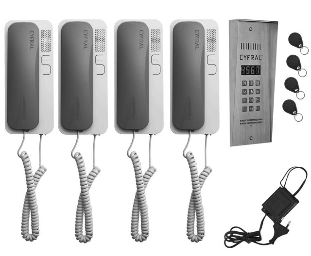 Zweidraht-Sprechanlage Gegensprechanlage 4 Familien Türsprechanlage Stahl RFID - Haushalt - Duisburg