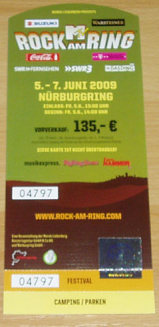Rock am Ring Tickets nur 149 Euro - Eintrittskarten Tickets - Hamburg