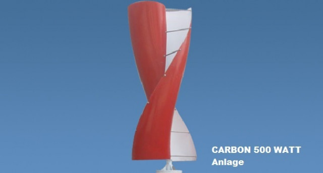 CARBON – VERTIKALE WINDANLAGE FÜR WAND / DACH / MAST - Handwerk Hausbau Garten - Molina de Segura