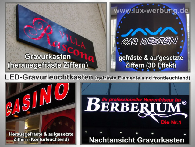 Werbeanlagen für Ihr Geschäft Leuchtreklame Leuchtwerbung Leuchtkästen Leuchtsch - Buero Geschaeft - Dortmund
