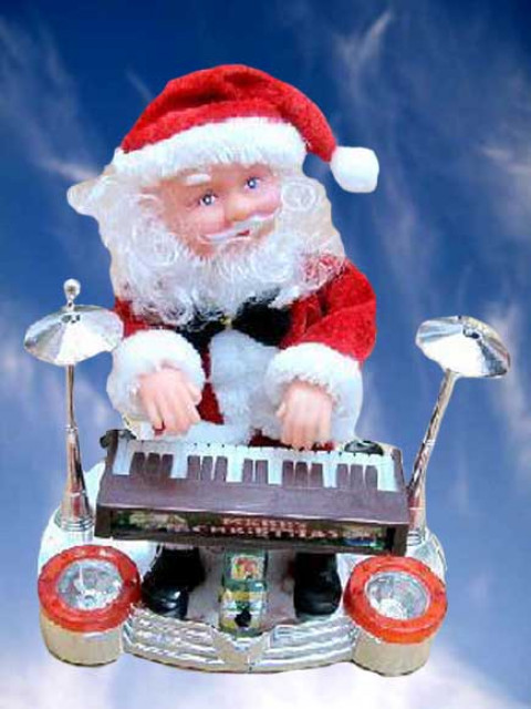 Sonderposten Nikolaus Weihnachtsmann am Klavier 20cm - Moebel Haushalt - Nidda