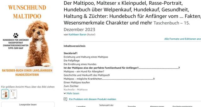 Der Maltipoo, Malteser x Kleinpudel, Rasse-Portrait, Hundebuch über Welpenkauf,  - Lernen Lehren Lesen - München