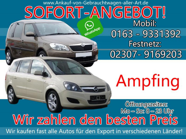 Kaufe jedes Auto Ampfing | Ankauf von Autos Ampfing - Fairen Preis verkaufen - Auto Specials - Ampfing