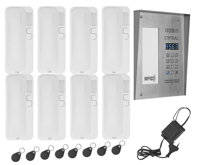 Sprechanlage Gegensprechanlage Türsprechanlage 8 Teilnehmer Stahl RFID Schlüssel - Haushalt - https://www.ebay.de/itm/132716212461