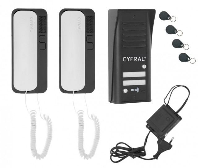 Zweidraht-Sprechanlage Gegensprechanlage 2 Familien RFID Schlüssel Beleuchtung - Haushalt - Dresden