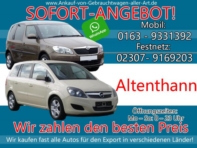Kaufe jedes Auto Altenthann | Ankauf von Autos Altenthann - Fairen Preis verkauf - Auto Specials - Altenthann
