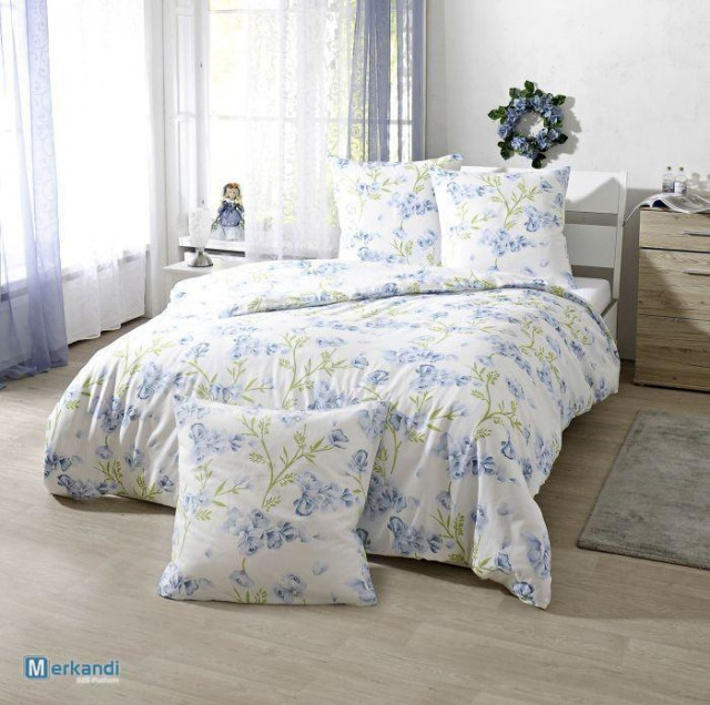 Elegante Bettwäsche franz. Maße mit Blütenranken - Haushalt - Görlitz