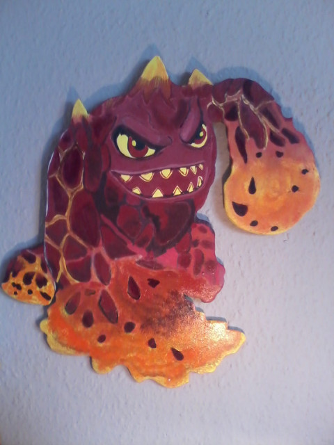 Skylander -Eruptor Größe 36 /31 ---- Wandschmuck aus Holz - Lernen Lehren Lesen - Salzgitter